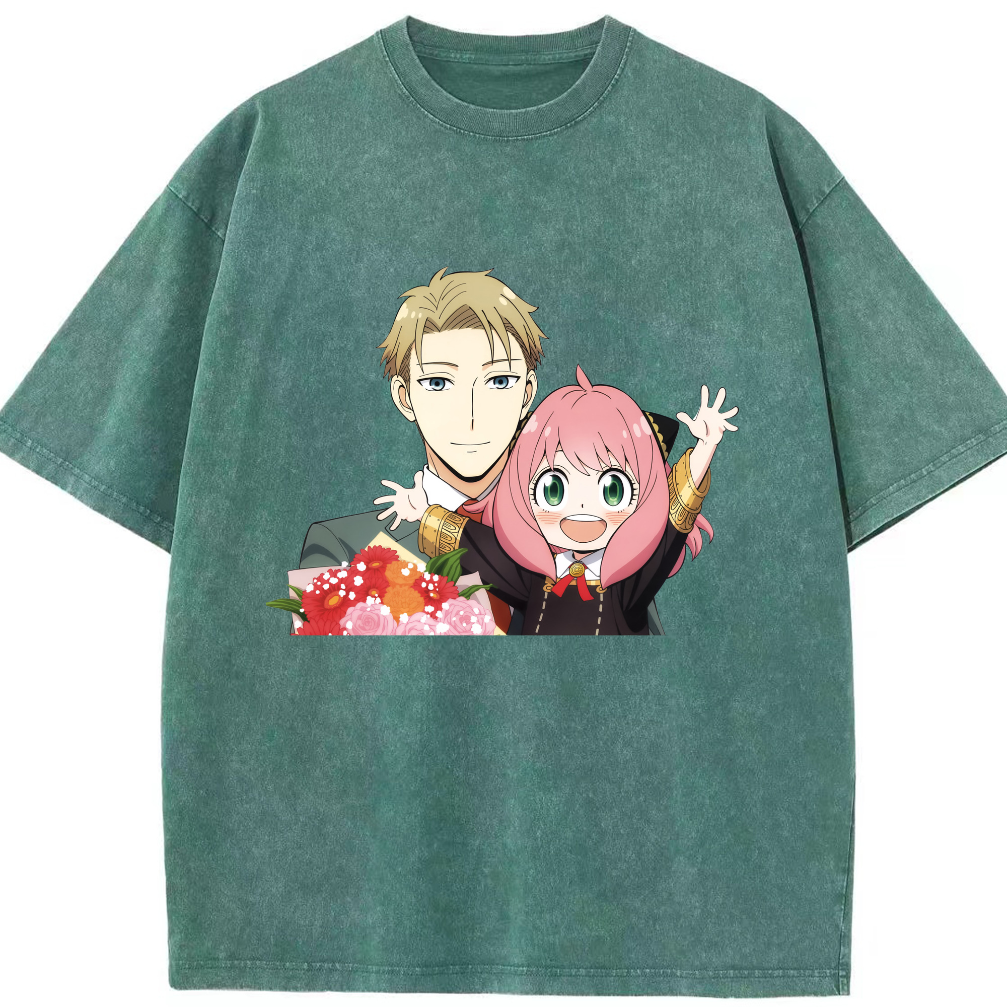 （画像用） SPY×FAMILY间谍家家酒 綿100% ヴィンテージ風 半袖Tシャツ（フロントプリント）